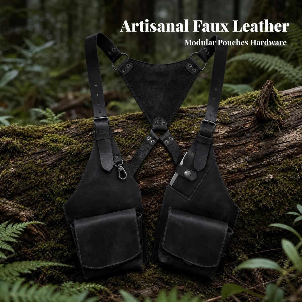 Kožená crossbody taška přes hrudník s ramenním popruhem pro Cosplay Kostým Festival