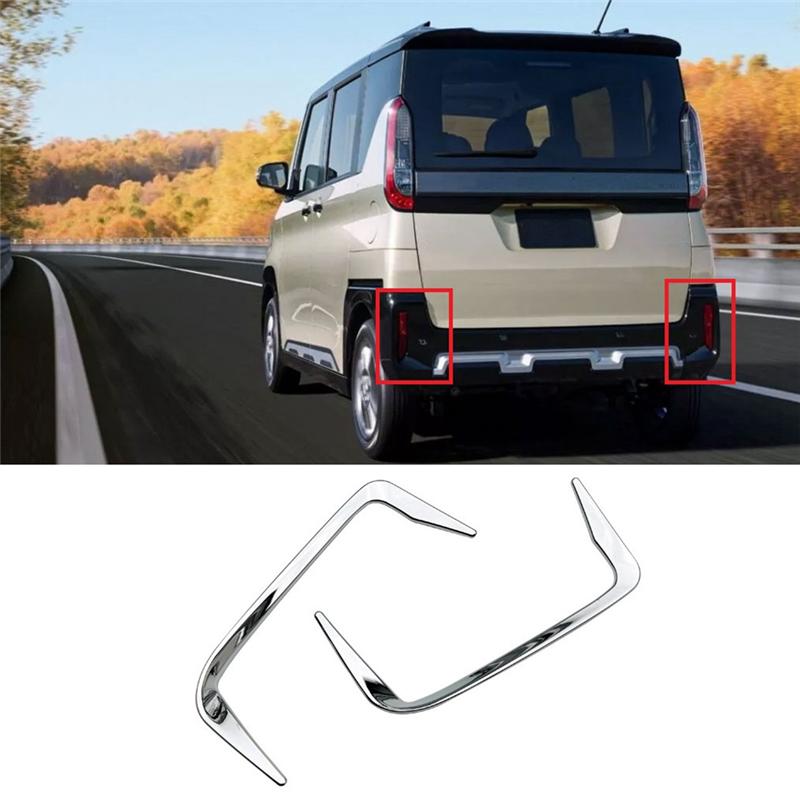 For Mitsubishi Delica Mini  Rear Bumper Tail Light Cover Fog Lamp Cover Trim Decorative Replacement-M53K