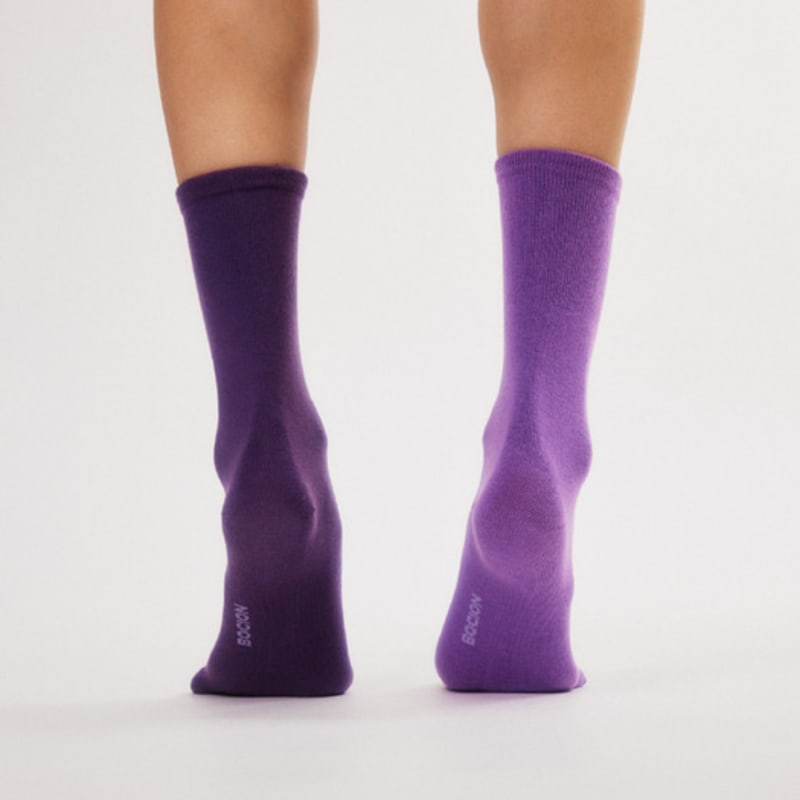 BOCION Grape Puree Solid Color Long Socks