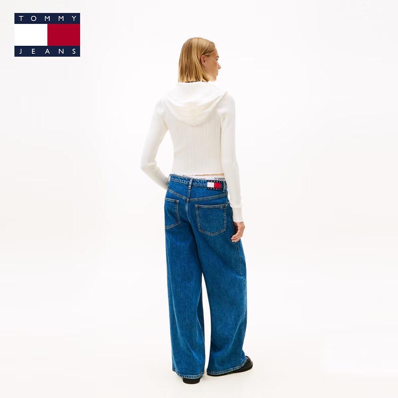 TOMMY JEANS Women's Cable Knit Hooded Cardigan