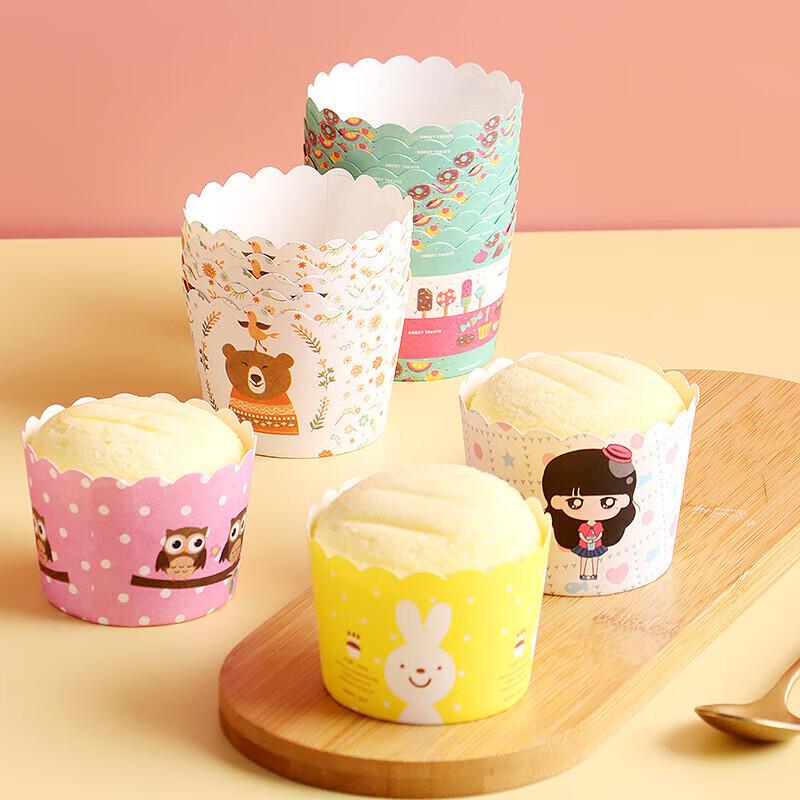 ONYLM 100er-Pack Zufälliger Stil Cupcake Backförmchen