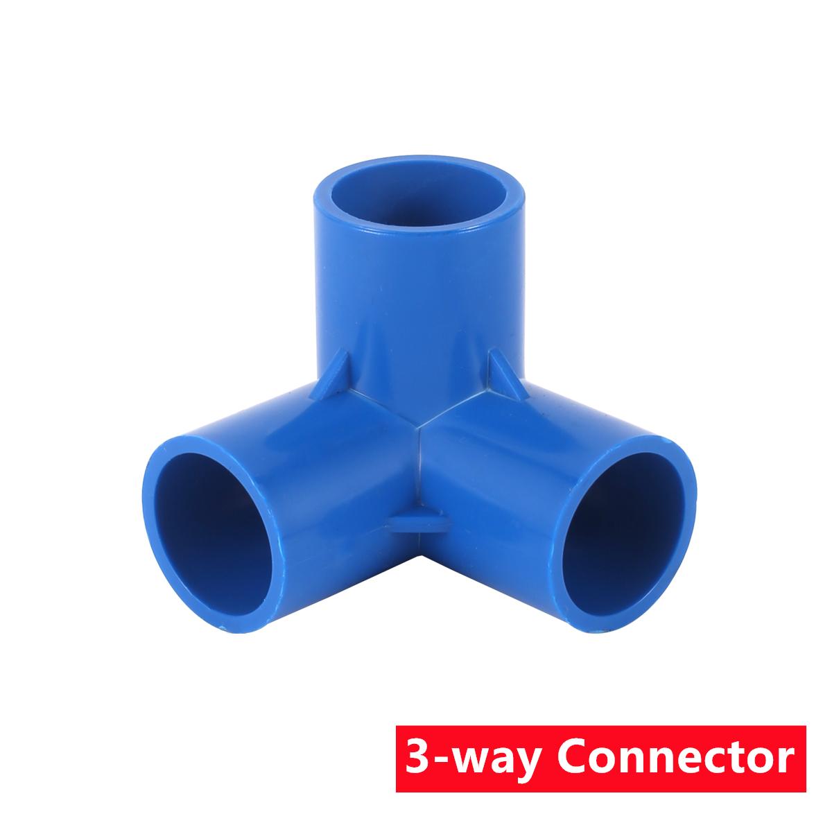 

20 25 32mm PVC Pipe Connectors Stereoscopic 3 4 5 Ways Joints Water Pipe Adapters Home DIY Tube and Irrigation Pipe Fittings (as the picture,I.D 20mm)