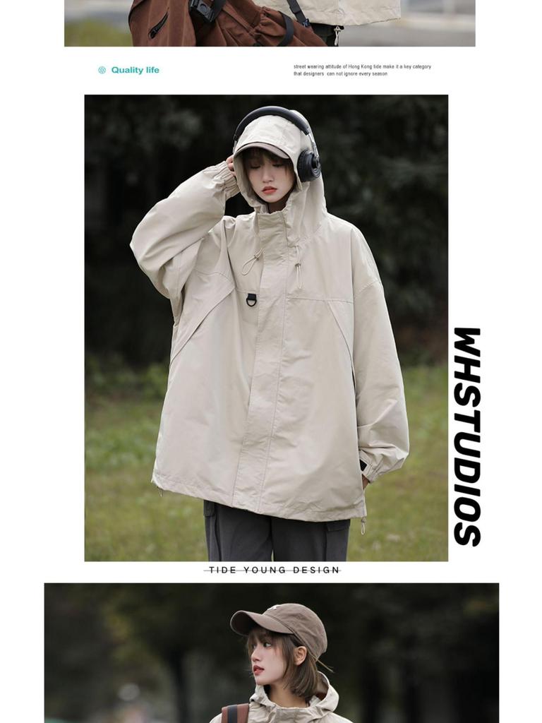 2024 Urban Cityboy Windbreaker: Trendy Unisex Hooded Jacket for Casual and Sporty Style