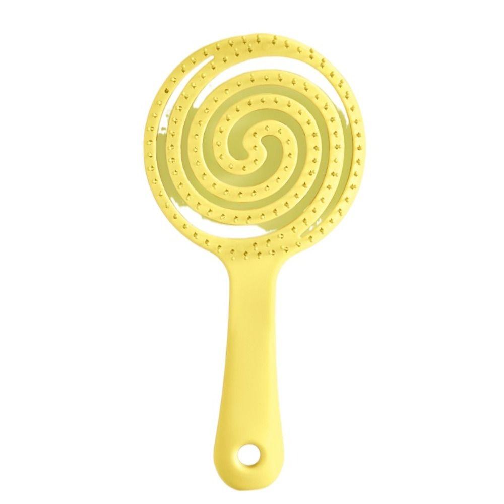 Hanging Hole Solid Color Hair Brush Mosquito Coil  Shape Scalp Massage Comb  Hair Accessories