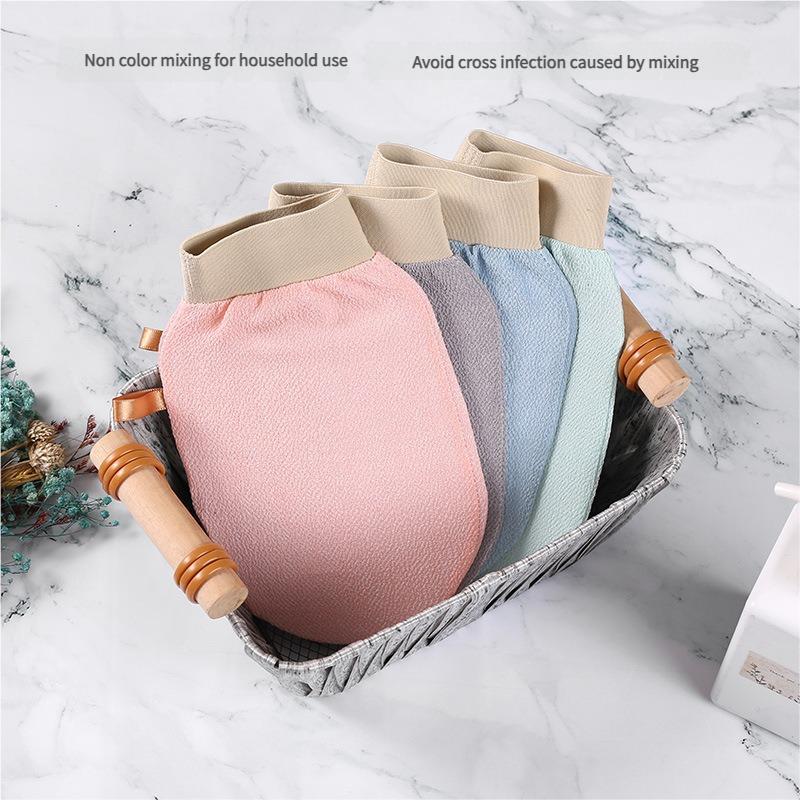 Coarse-Grit Exfoliating Bath Glove Single-Layer for Deep Cleansing Dead Skin Removal Bathing Mitt for Adults