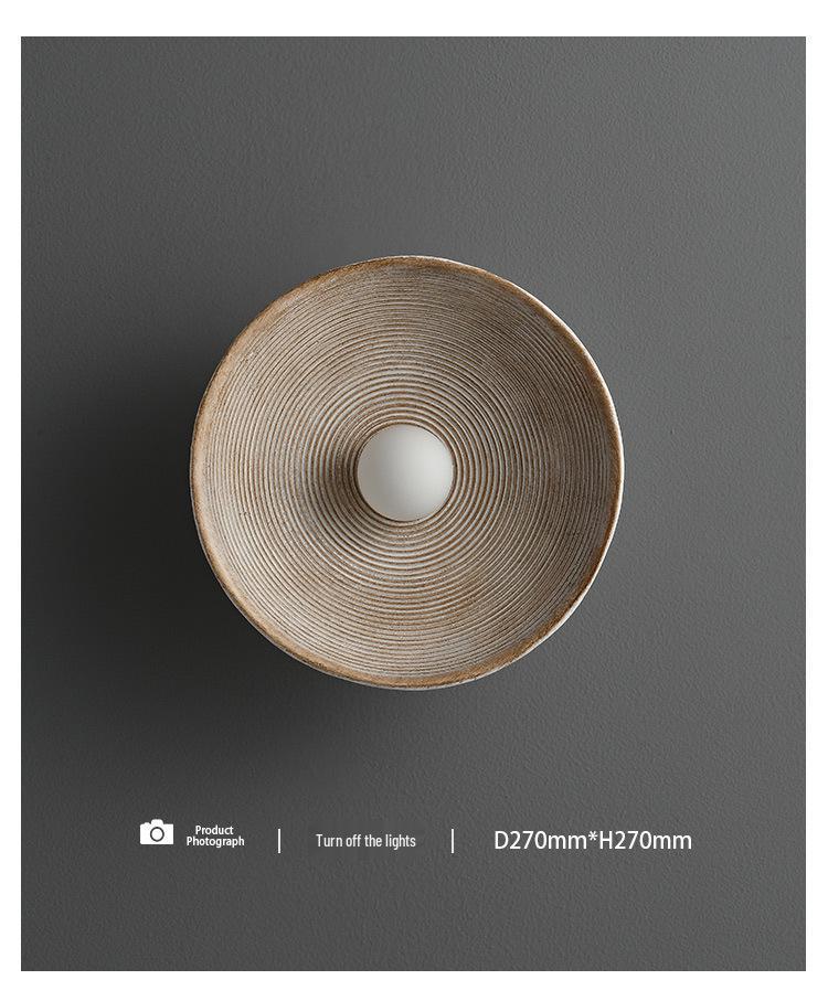 Wabi-Sabi Style Nordic Retro Wall Lamp for Living Room or Corridor