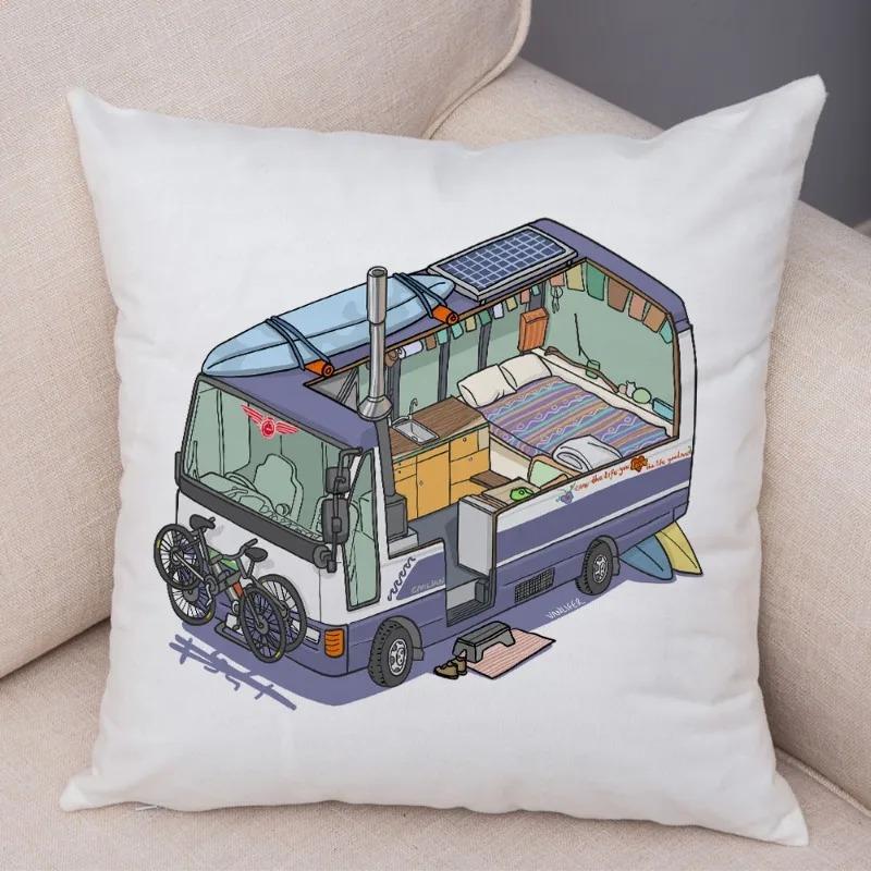 Cartoon Toy Car Decorative Pillowcase Car Ornaments Office Living Room Sofa Home Pillowcase
