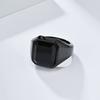 Light Luxury Style Imitation Gemstone Stainless Steel Ring Ring Mens Artificial Gemstone Titanium Steel