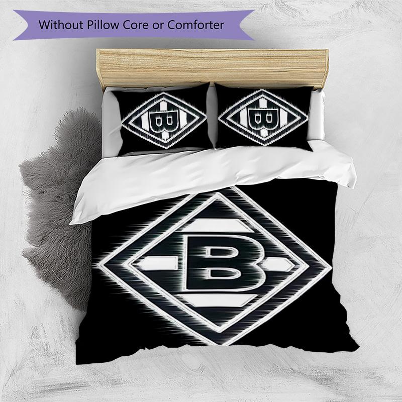 3pcs Borussia Monchengladbach Logo Pattern Bedding Set Duvet Cover Set Includes Duvet Cover &pillowcases,perfect All Season Bedroom Decoration&gift