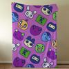 Funny Art Face T-TTamagotchiS-ES Kuchipatchi Blanket Throw Super Cosy Plush Living Room Sofa Couch Childish Birthday Gifts