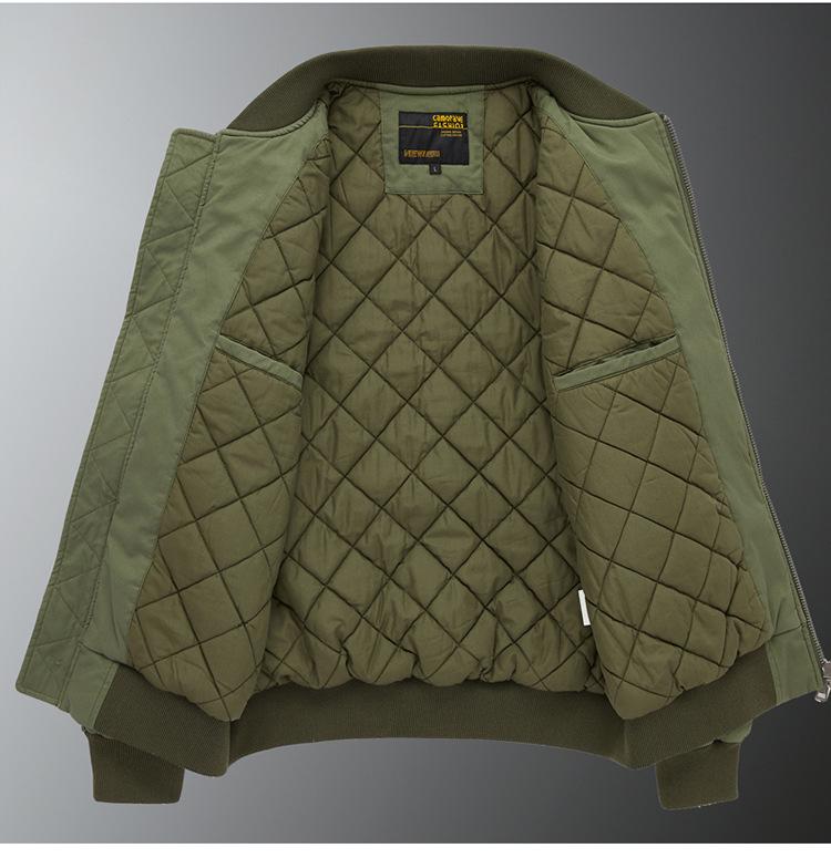 Men's Loose-Fit Cotton Baseball Jacket for Spring/Autumn