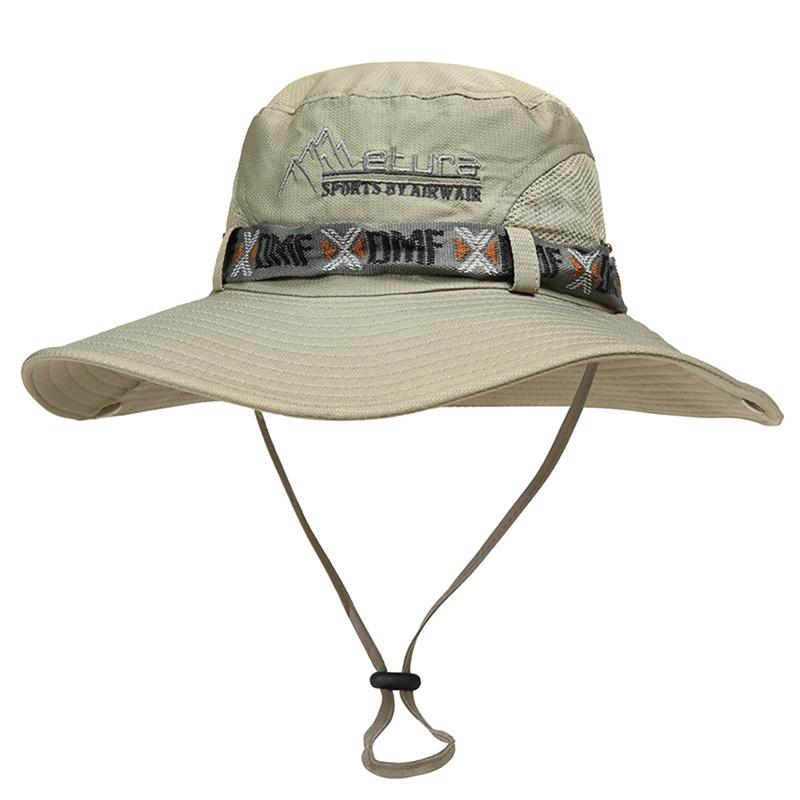 Unisex Summer Wide Brim Waterproof And Quick-Drying Panama Caps Outdoor Visor Bucket Hats Mesh Breathable Sun Protection Hat