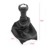 Gear Shift Cover, 5 Speed Gear Shift Stick Knob Dust Proof Cover Gaiter Boot Leather Replacement for Peugeot 207 307 406