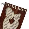 Mother's Day Wooden Ornament Gift for Mom from Daughter/Son Desk Decor Standing Sign Birthday Gratitude Gift for Mom