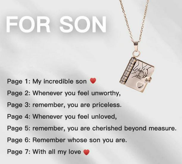 Engraved Titanium Steel Necklace - Fade-Resistant, Emotional Book Pendant, Women's Clavicle Chain Jewelry 