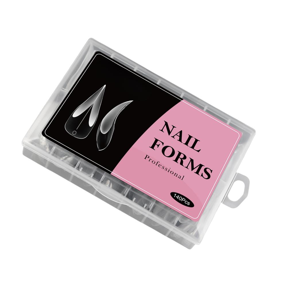 Kristall-Nagelformen für Gel-Extensions Vollständige Abdeckung ABS-Form mit graduierter Skala Professionelles Acryl-Nagelkunst-Werkzeug Hohe Transparenz