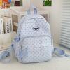 Schoolbag Polka Dot Cute Backpack Japanese ins Simple Versatile Backpack Women's Light Commuter Leisure Travel Student School Bag