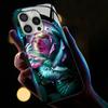 For iPhone 16 Pro Case Call Flash Series Pattern Printing Tempered Glass+TPU Combo Phone Case