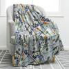 100 Dollarseddel Penger Ultramykt Kasteteppe for Barn Voksne Fleecepledd for Seng og Sofa Varmt Loddent Kasteteppe Koselig