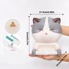 Charming Cat Shaped Toilet Paper Holder Wall Mount Tissue Rack Easy Install Kitchen Tissue Hanger for Bathroom Decor