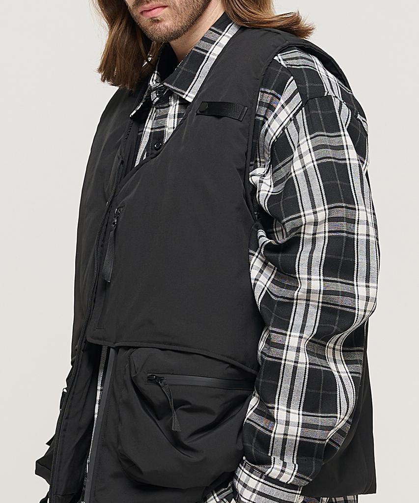 Cargobros Cb Quilted Multi-Pocket Padded Vest (Black)