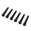 6Pcs Guitar Bridge Pin Ebony Delicate Simple Long Life Span Standard Guitar Pins Set Black