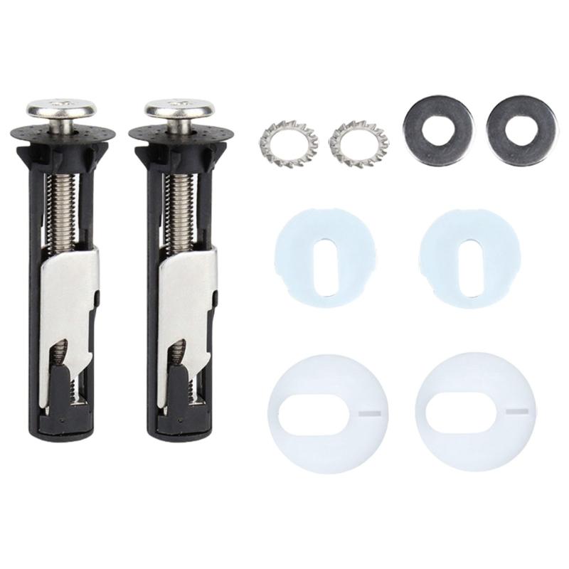 

Набор сменных винтов для сиденья унитаза Сверхпрочные крепежные элементы с пластиковой гайкой и металлическими шайбами Улучшения для петель с верхней установкой