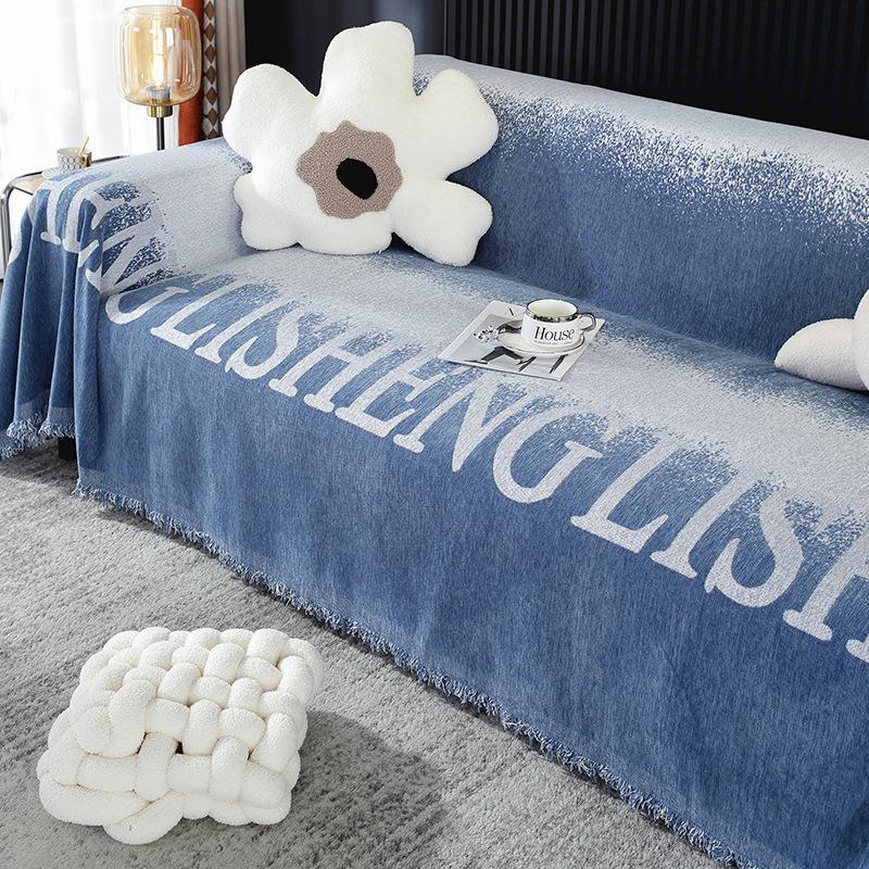 Housse de canapé américaine en Chenille, nouvelle couverture décorative universelle quatre saisons pour salon, une pièce, couverture complète anti-poussière