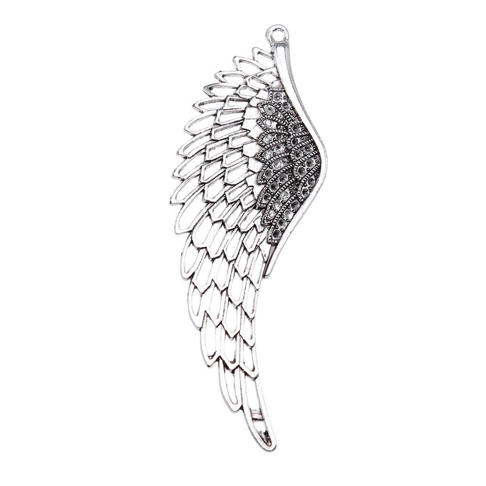 Feather Wing Charms Antique Alloy Pendants For Bohemian Jewelry Making