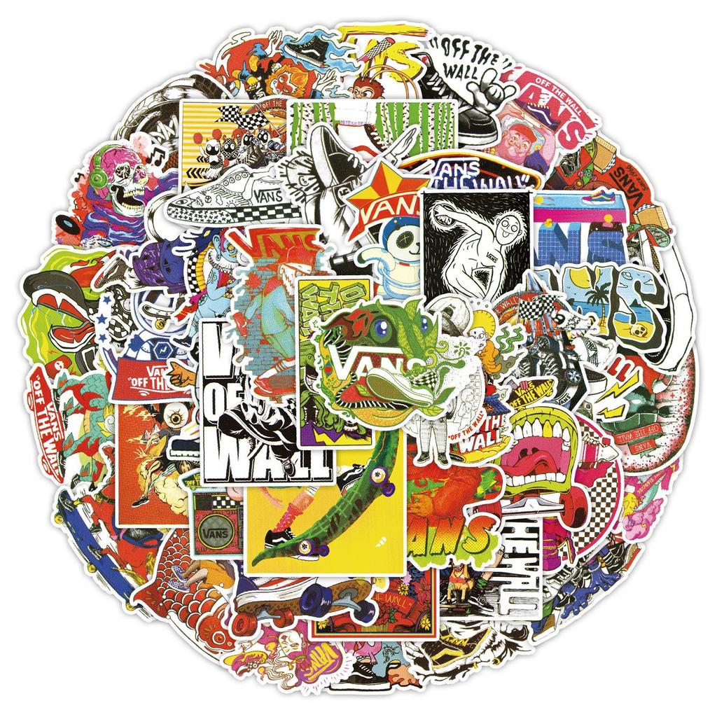 Top Sticker Mobile 50 Pieces Fashion Brand Stickers Mobile Phone Water Cup Computer ...