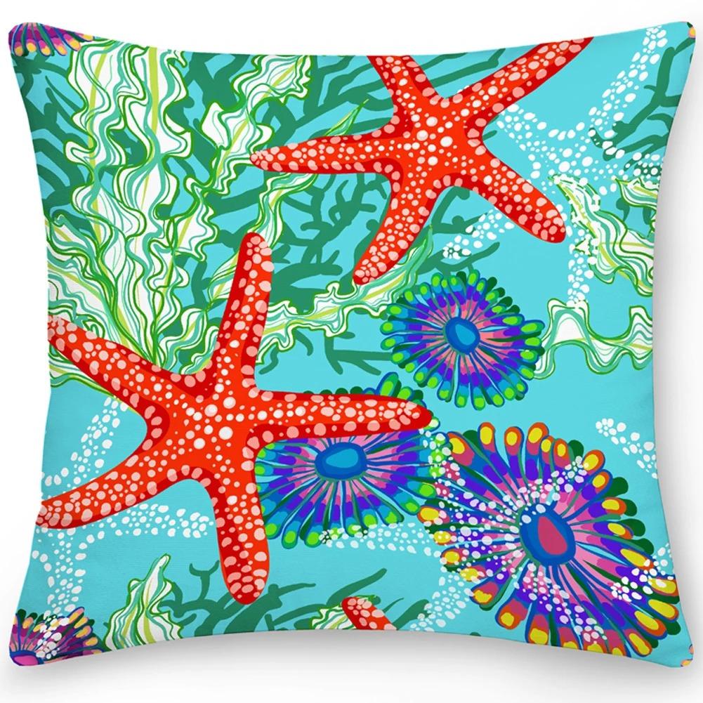 Ocean World Pattern Pillowcase Interior Decoration Office Living Room Home Pillowcase