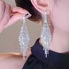 Elegant Tassel Long Earrings: European & American Fashion, High-End Prom & Evening Goddess Style.