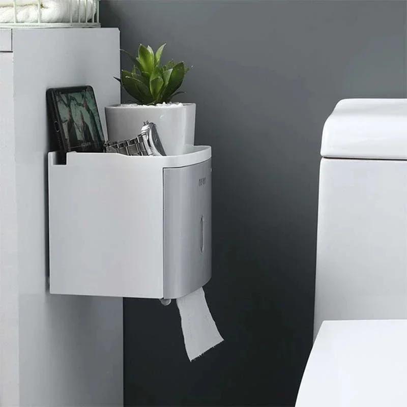 Waterproof Toilet Paper Holder Storage Box Wall Mounted Toilet Roll Dispenser Portable Toilet Paper Holder Bathroom Accessories