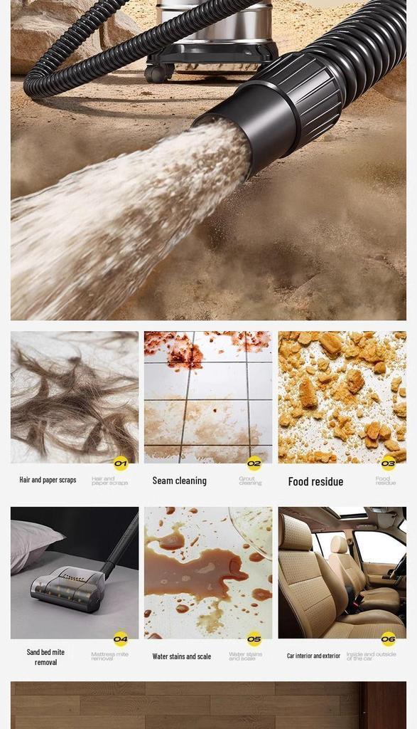 High-Power Home & Car Vacuum: Industrial Suction for Floors, Carpets, Renovations, and Grouting