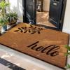 American Minimalist Letter Print Coir-Like Doormat Entryway Outdoor Non-Slip Dirt Trapper Mat