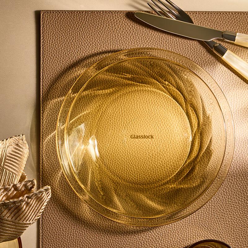 GLASSLOCK Heat-Resistant Borosilicate Glass Plate Set