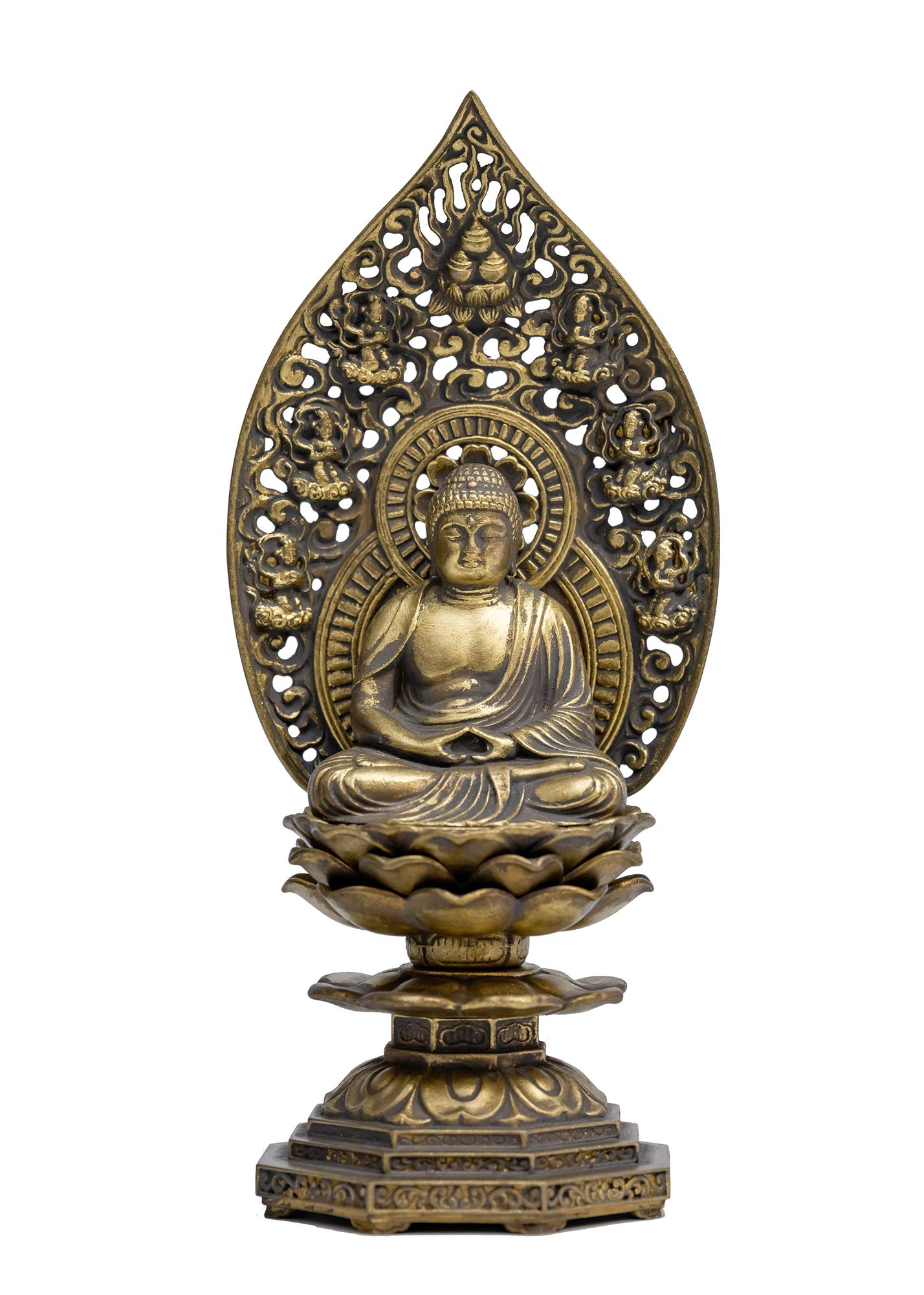 

Статуя Будды Шака Нёрай сидящая статуя 18 см буддийская Хидеун Макита оригинальная модель Риндзай Тендай Такаока медная посуда (старое золото) скульптор: _ Сото