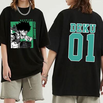 Neues Anime Deku Grafikdruck T-Shirt Damen Herren Mode Rundhals Lockeres T-Shirt Streetwear Casual Harajuku T-Shirt