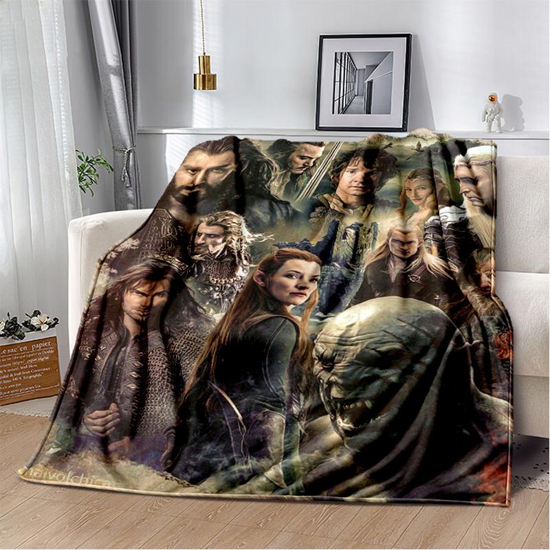Movie L-Lord of The Rings H-Hobbit Soft Plush Blanket,Flannel Blanket Throw Blanket for Living Room Bedroom Bed Sofa Cover Child