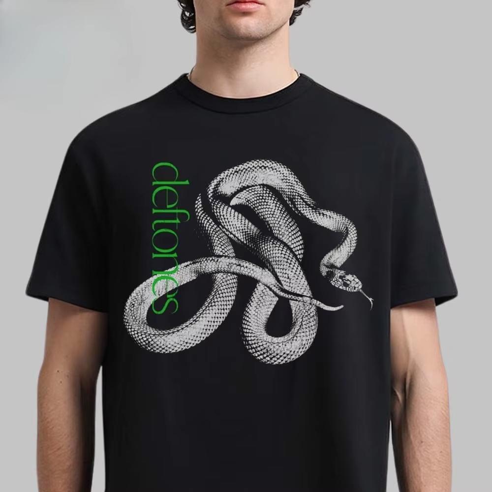 Deftones Band 2026 Herren Baumwolle Y2k Grafik Hiphop Dunkler Stil Shirt Geeignet für Männer und Frauen Sommer Bedruckte T-Shirts