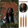 5Pcs Dreadlock Crochet Hook Tool Kit for DIY Braiding Hair Dreadlocks Needle Weaving Crochet Hair Styling Craft Knit Tools