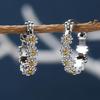 S925 Sterling Silver Daisy Flower Hoop Earrings for Women Girls Fine Jewelry Valentine's Day Gift