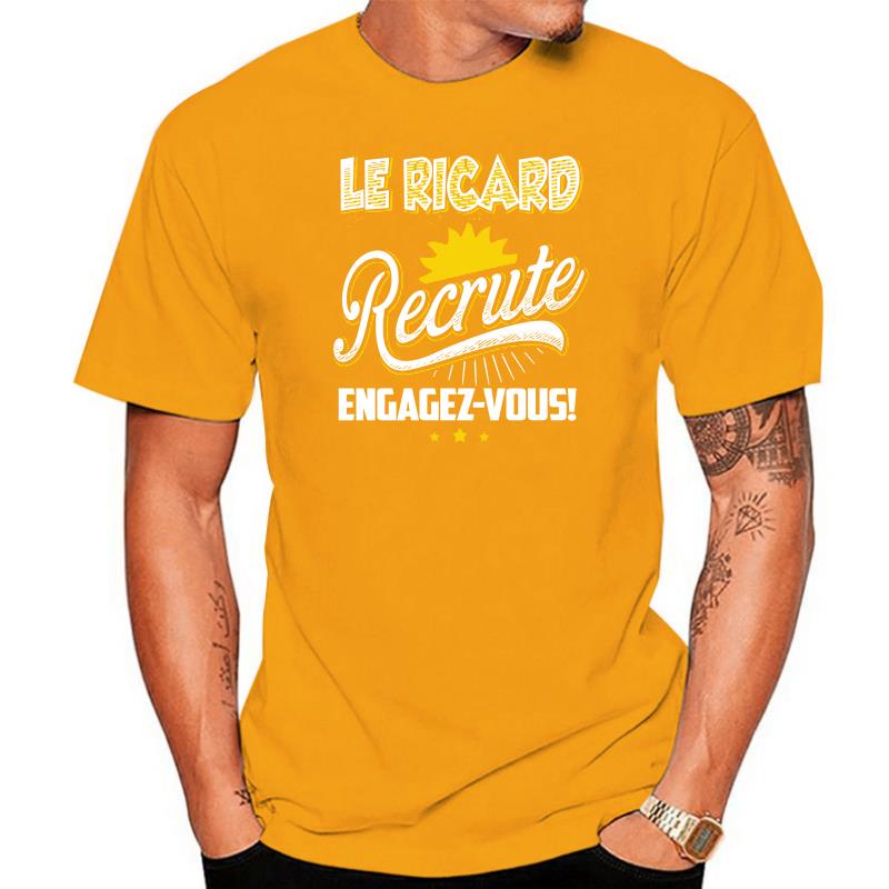 

Men‘s’ T Shirt Summer Le Ricard RECRUTE ENGAGEZ-VOUS Women T-Shirt XXXL