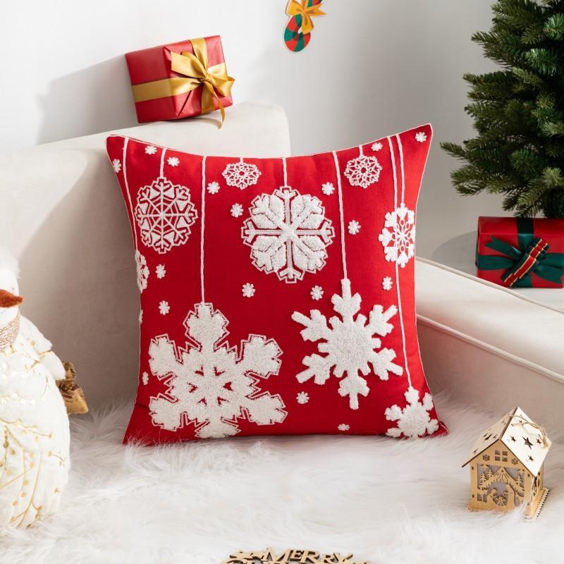 Christmas Pillow Cover Decorative Throw Pillow Case Covers Funny Square Cushion Covers for Sofa Bed Couch Car Home Christmas Decor 18X18inch