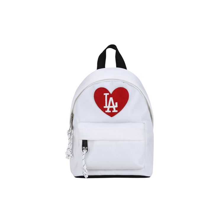 

MLB Love LA Dodgers NY Yankees Nylon Backpack Mini Couple Unisex Backpack White 32BGDU011 Los Angeles Dodgers White