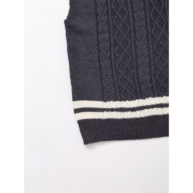 Kaslead New Arrival Women's Clothing Fashion Style Fashion Minimalist Contrast Color Preppy Style Knitting Vest Mid-Length Dress Set