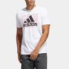 Adidas T Shirts Men's White Crew Neck Moderate Straight Fit HE4817