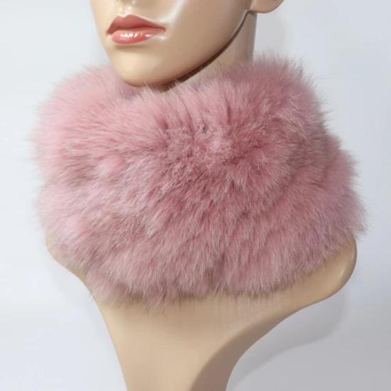 Nowy Szalik z Prawdziwego Futra Lisiego Opaski Futrzane Kobiety Zima Szaliki z Futra Lisiego Luksusowy Ocieplacz na Szyję Dobra Elastyczność Naturalne Futrzane Mufki