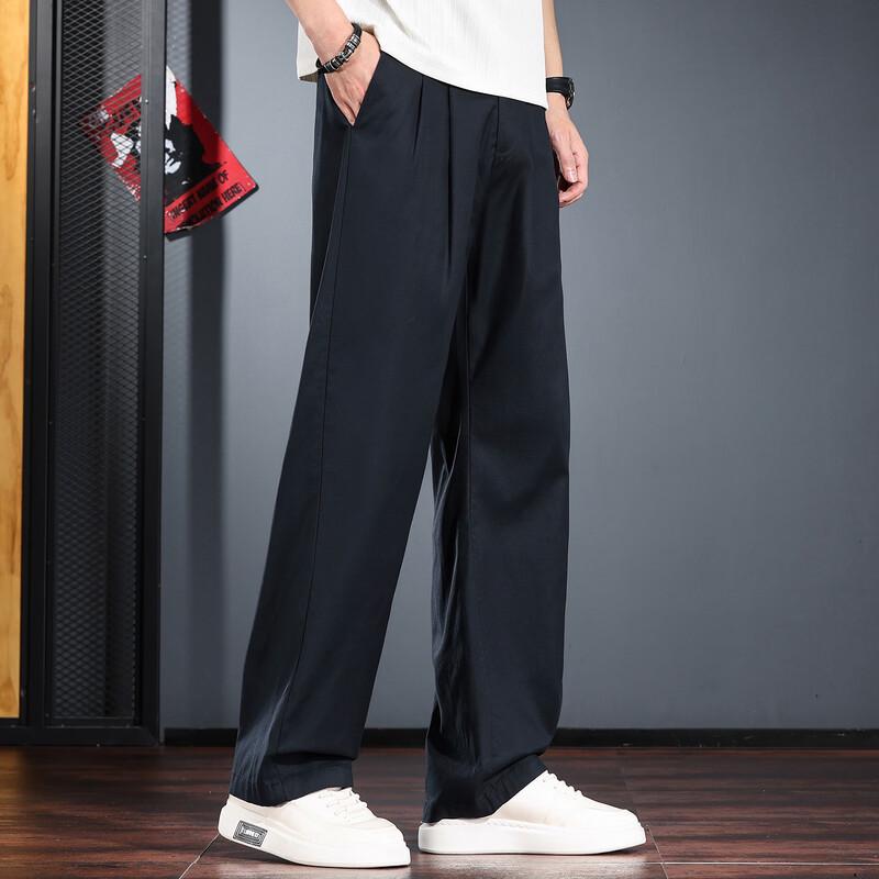 Men's Old Money Style Linen Lyocell Blend Wide-Leg Casual Pants