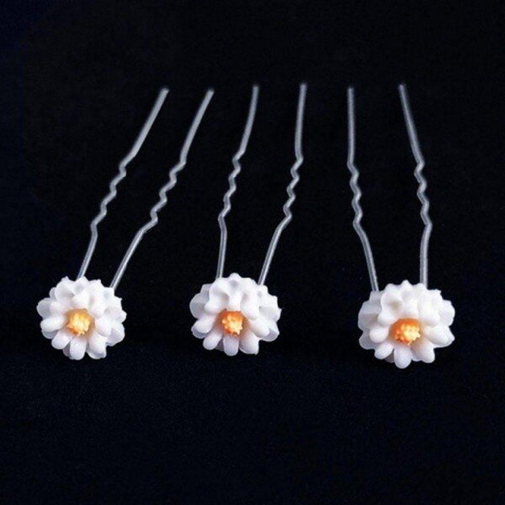 

MNO Daisy Hairpin Hair Accessories Hairpin U-Pin Flower Flower U-Pin Updo Hanbok Wedding Flower Pin Flower Arrangement